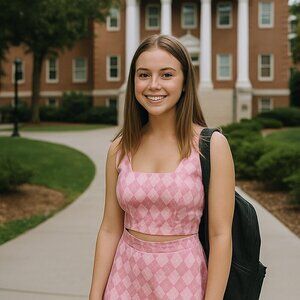 Steve Madden 2 Piece Pink Argyle Sleeveless Mini Skirt Skirt Size Medium